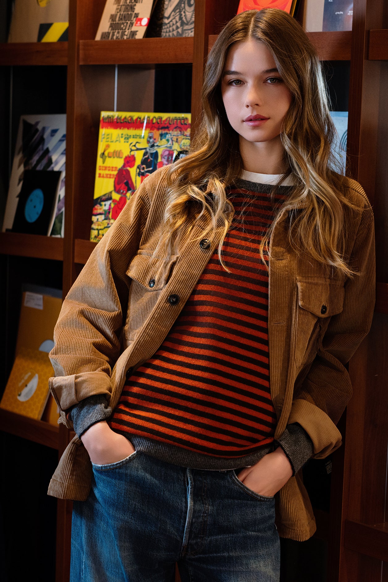 MAGLIA STRIPES ARANCIONE SCURO/MULTICOLOR