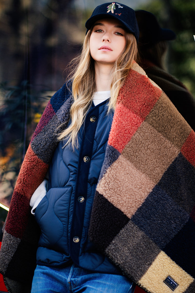 GILE' NYLON  FUORI TARTAN DENTRO BLU