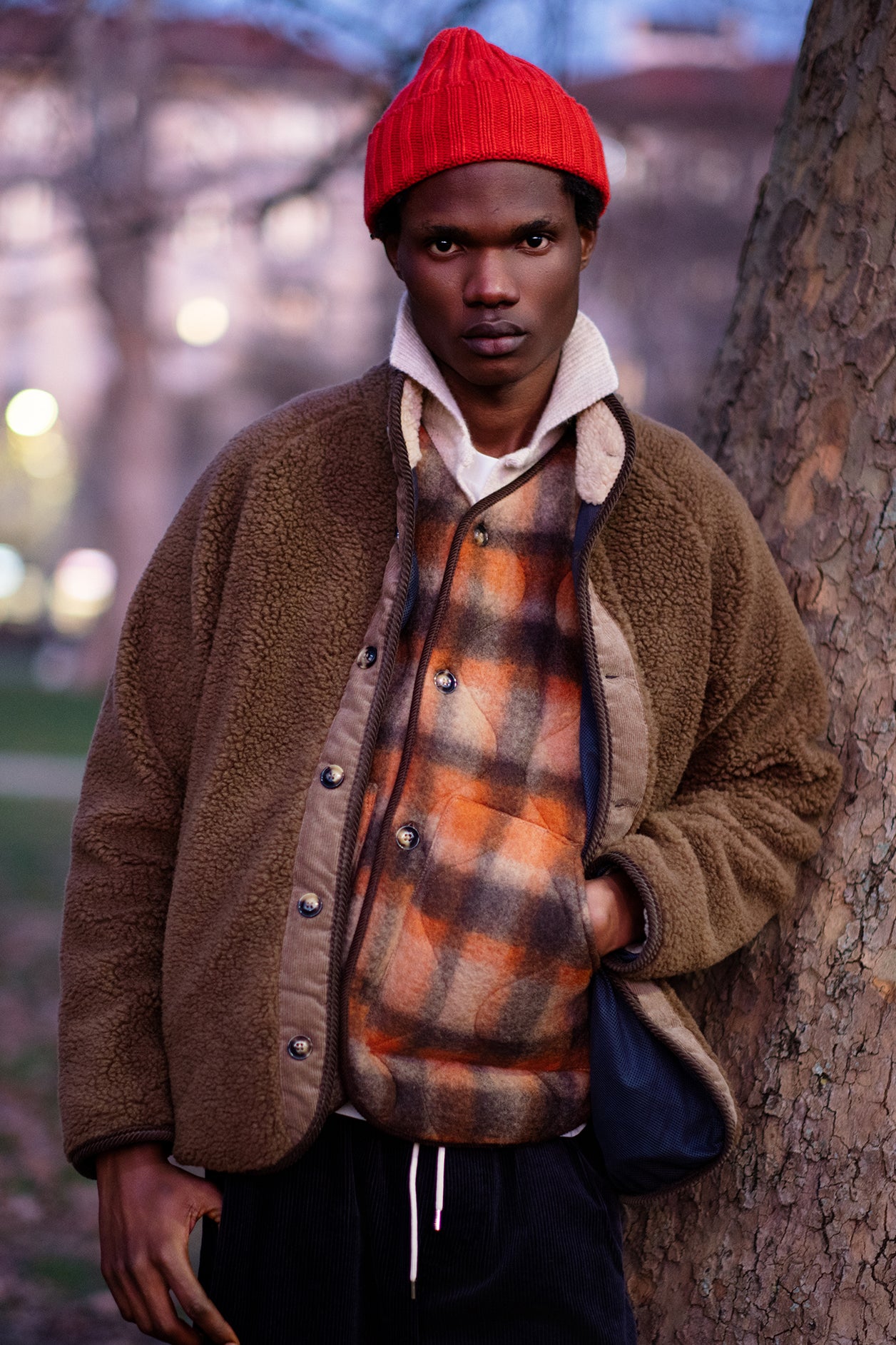 GIACCA ORSETTO TINTA UNITA VERDE MILITARE