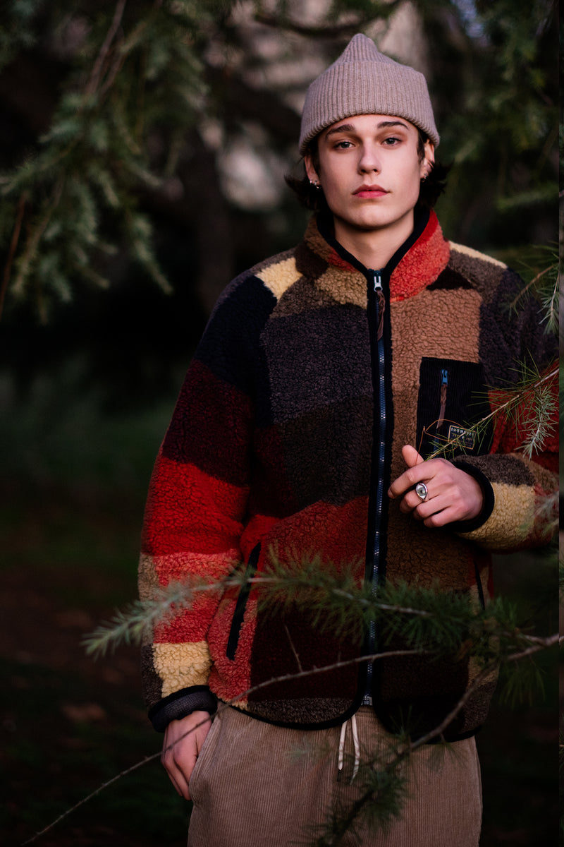 ORSETTO FUL ZIP CHECK ARANCIONE SCURO/MULTICOLOR