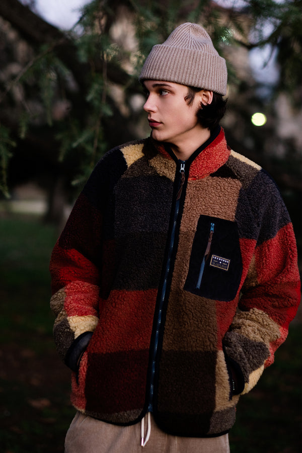 ORSETTO FUL ZIP CHECK ARANCIONE SCURO/MULTICOLOR