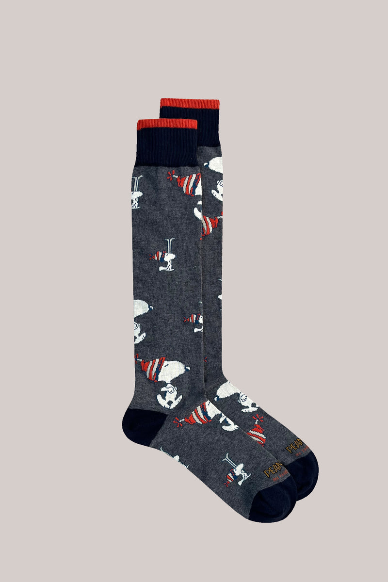 CALZE SNOOPY SKI ALLOVER GRIGIO SCURO