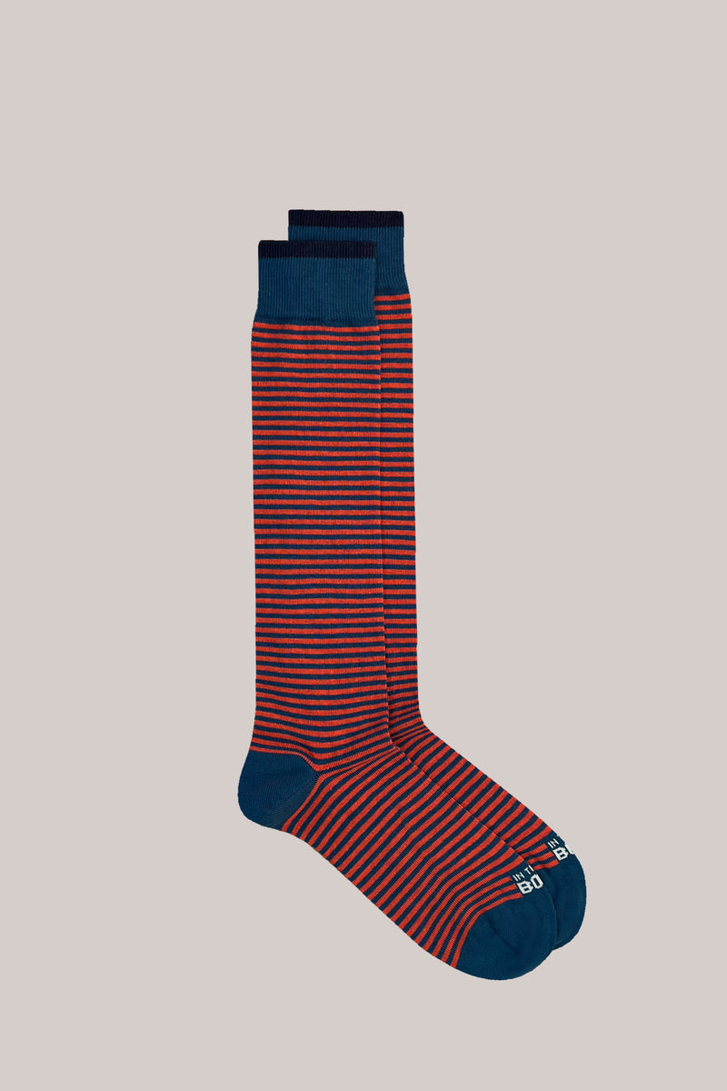 CALZE STRIPE CLASSIC NEW OTTANIO/ARANCIONE SCURO