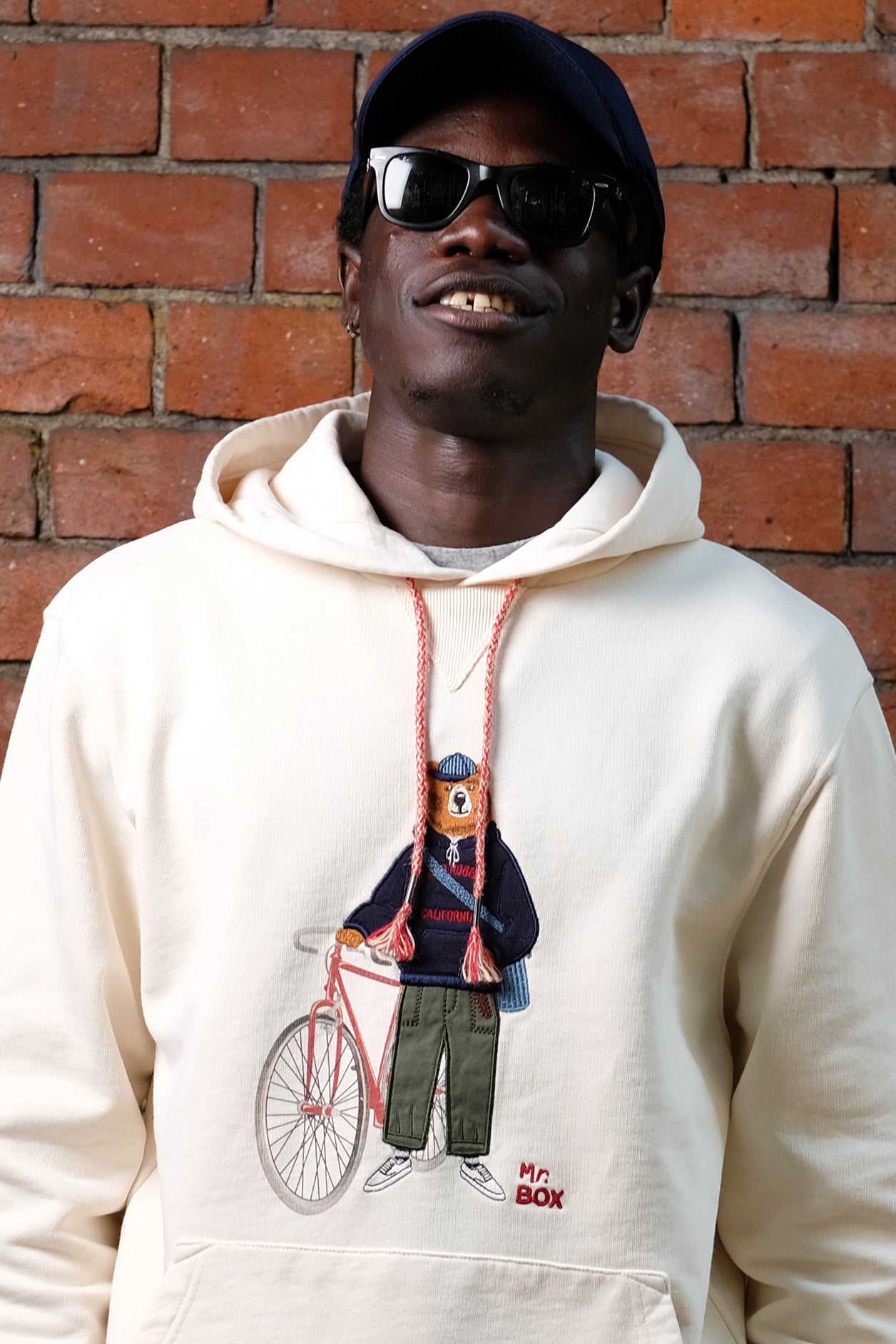 FELPA CAPPUCCIO CHIUSA BIKE MR. BOX BEIGE