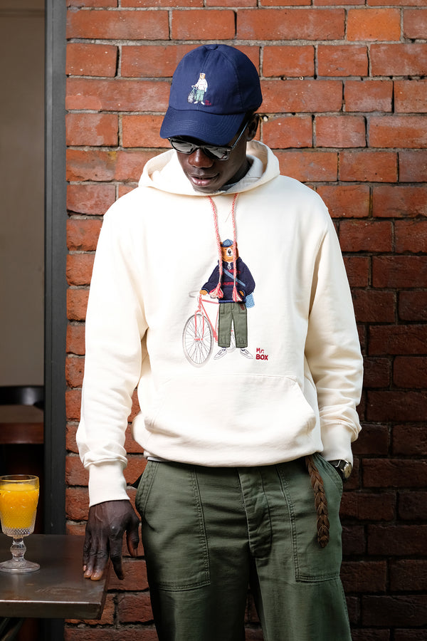 FELPA CAPPUCCIO CHIUSA BIKE MR. BOX BEIGE