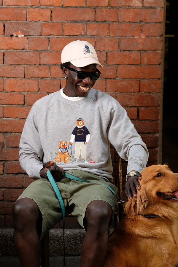 FELPA GIROCOLLO SPRING MR. BOX GRIGIO MELANGE