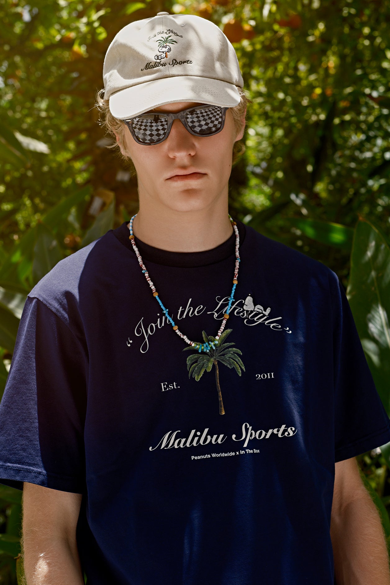 T. SHIRT PEANUTS MALIBU SPORTS BLU