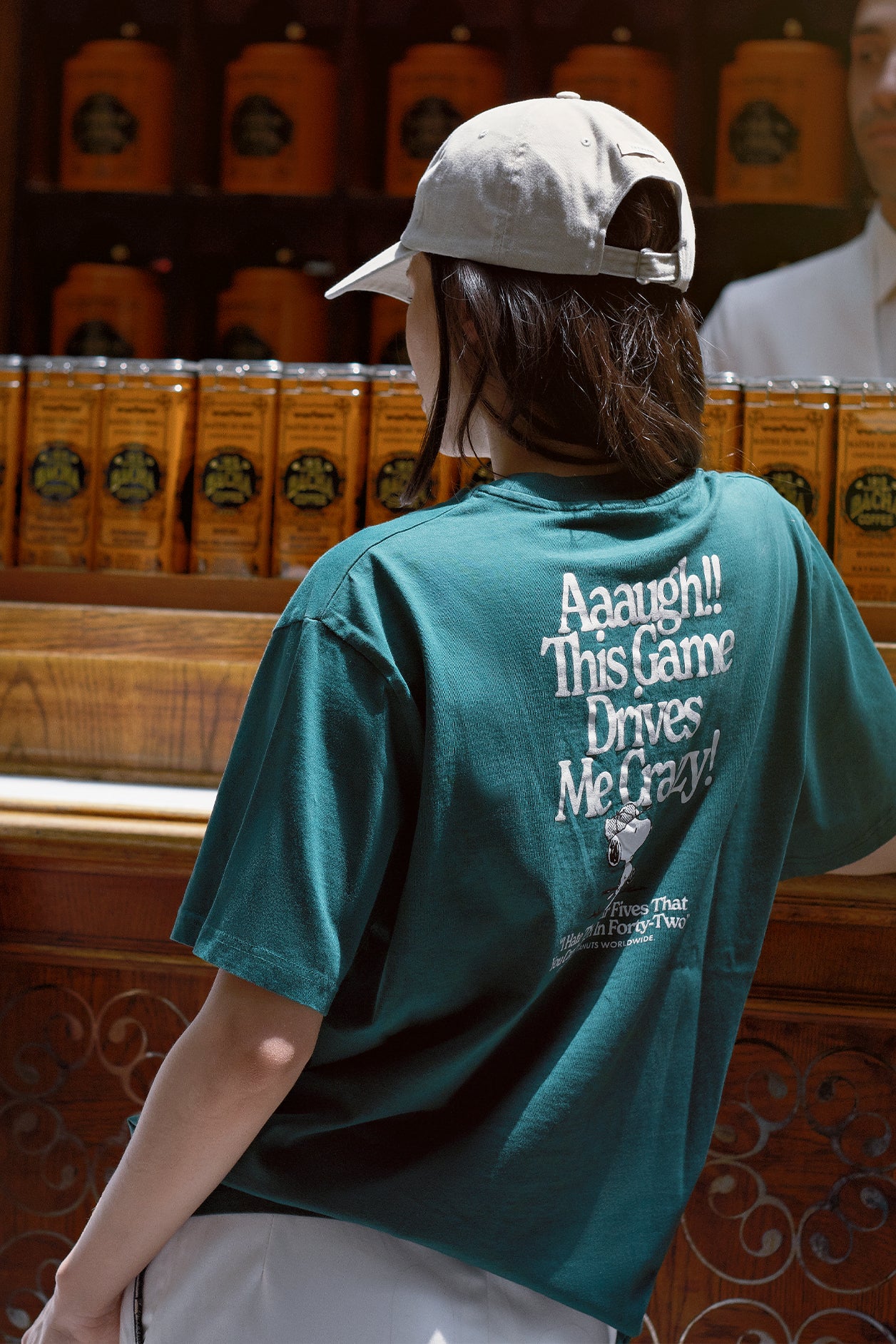 T. SHIRT PEANUTS CRAZY VERDE SCURO