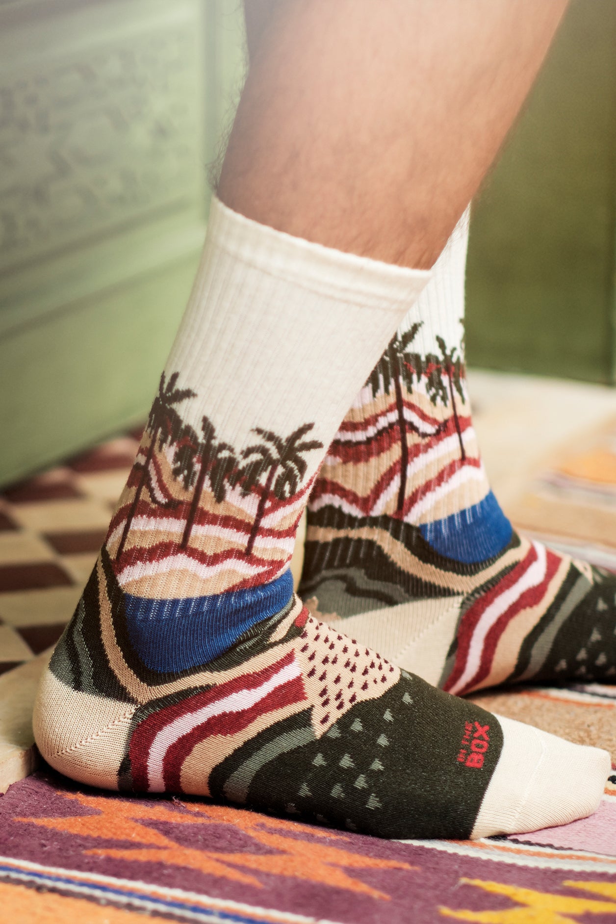 CALZE BASKET MOROCCO PALMS PANNA