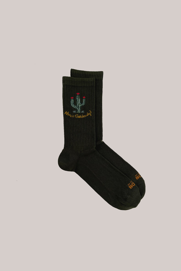 CALZE BASKET CACTUS GOLDEN DAY VERDE MILITARE