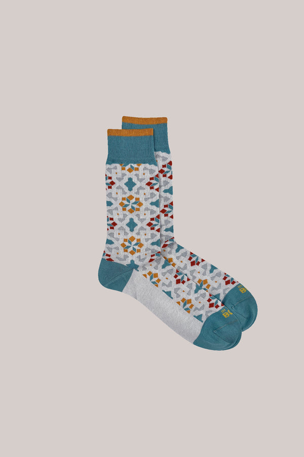 CALZE MOROCCO TILE BLU DENIM MULTICOLOR