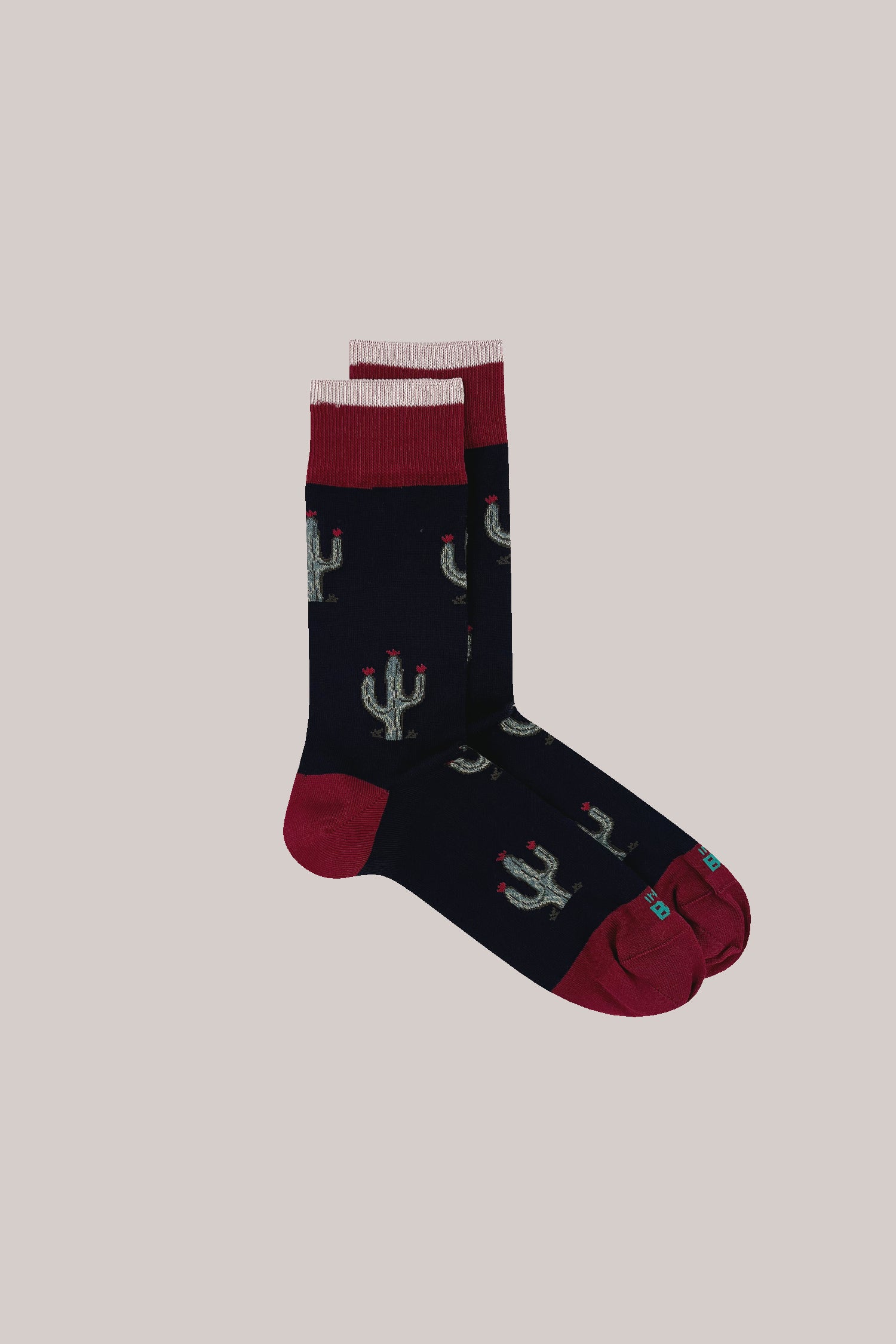 CALZE CACTUS ALLOVER BLU