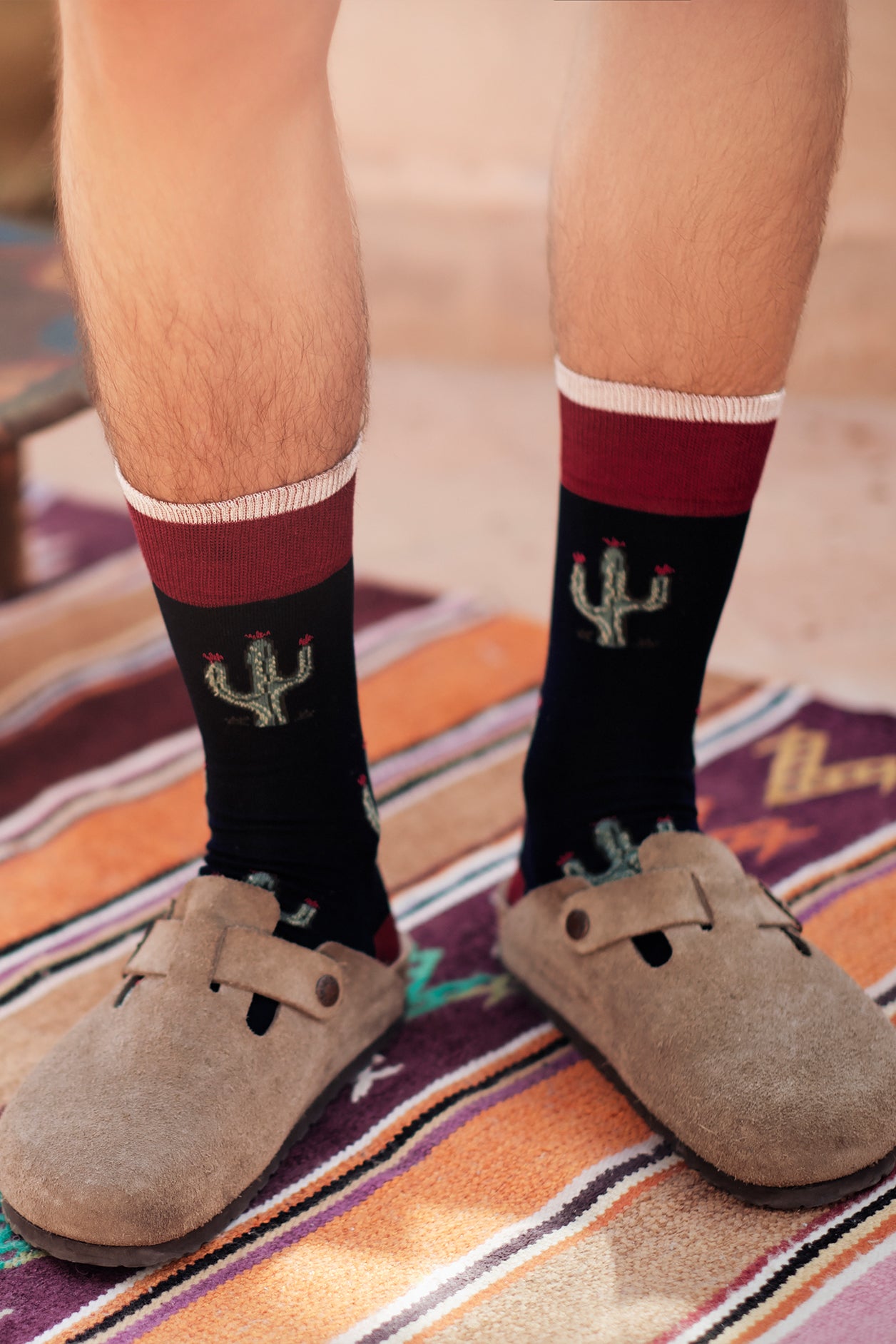 CALZE CACTUS ALLOVER BLU