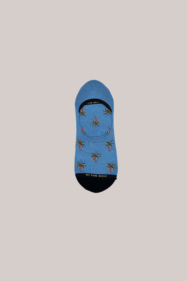 INVISIBLE PALMS ALLOVER BLU DENIM
