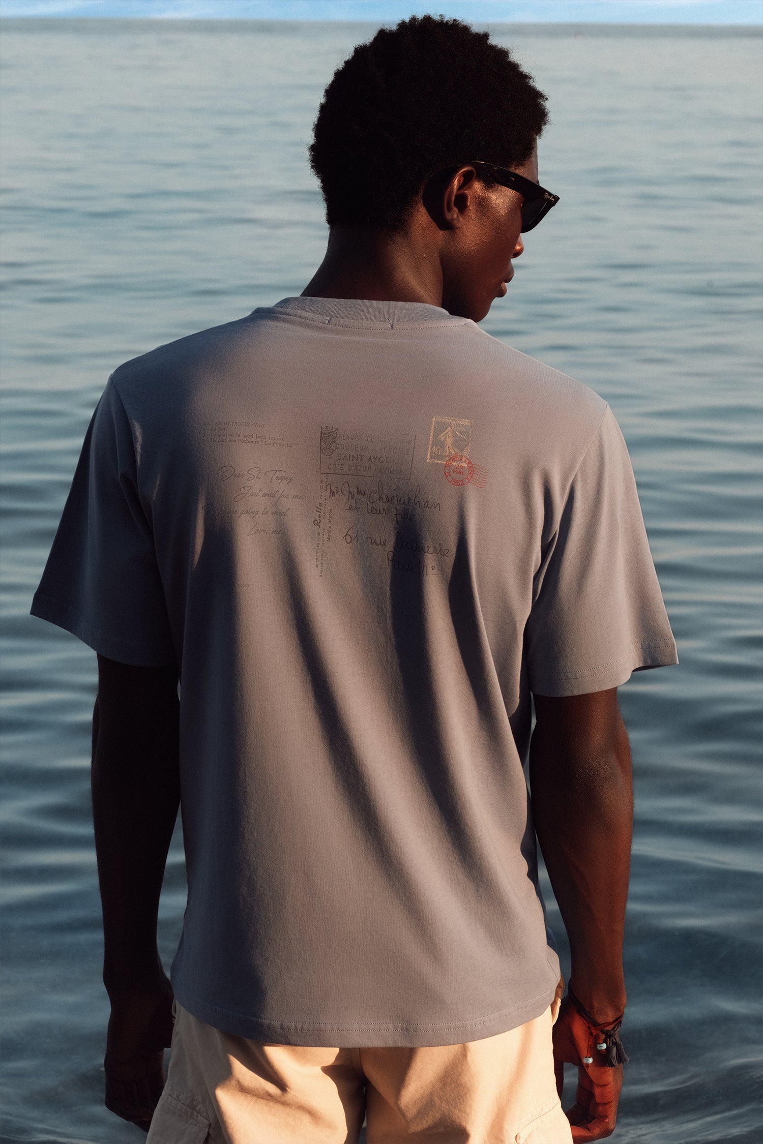 T.SHIRT POCKET POST CARD BLUE JEANS