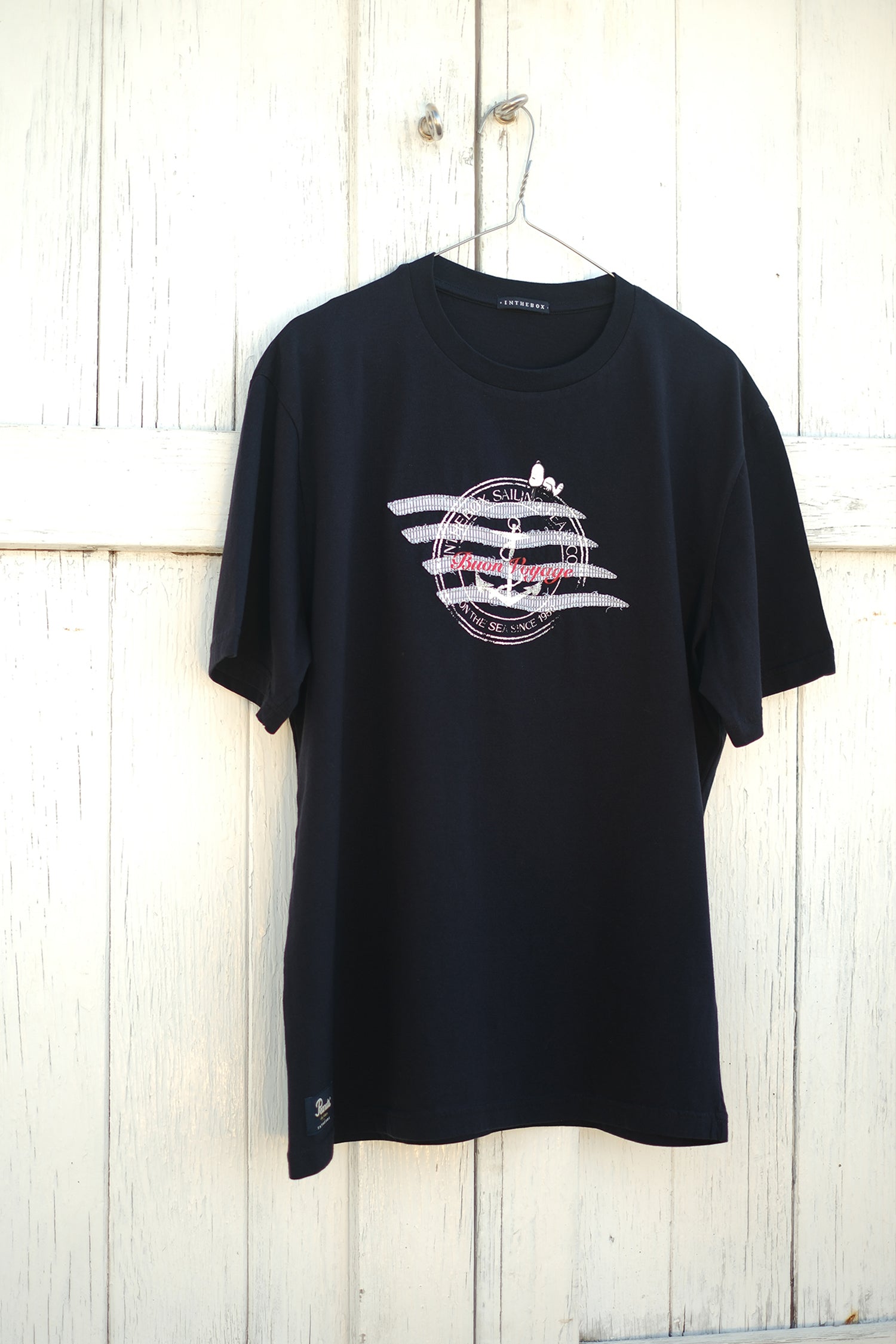 T.SHIRT SNOOPY BUON VOYAGE BLU