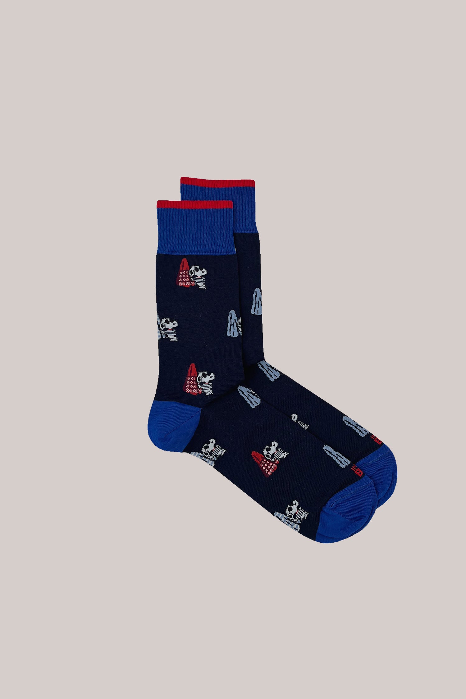 CALZE SNOOPY OMBRELLO ALLOVER SHORT BLU
