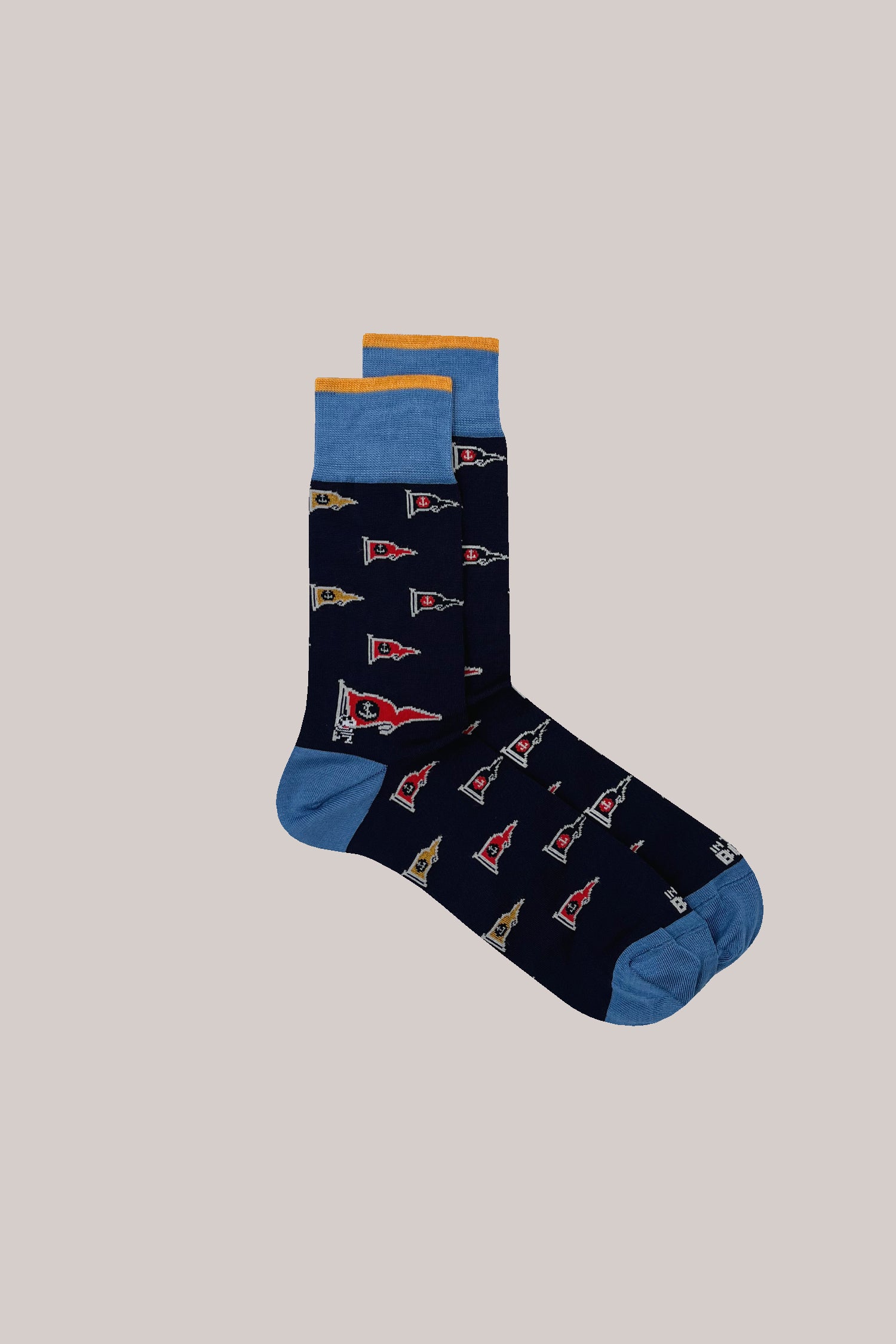 CALZE SNOOPY BANDIERINE ALLOVER SHORT BLU