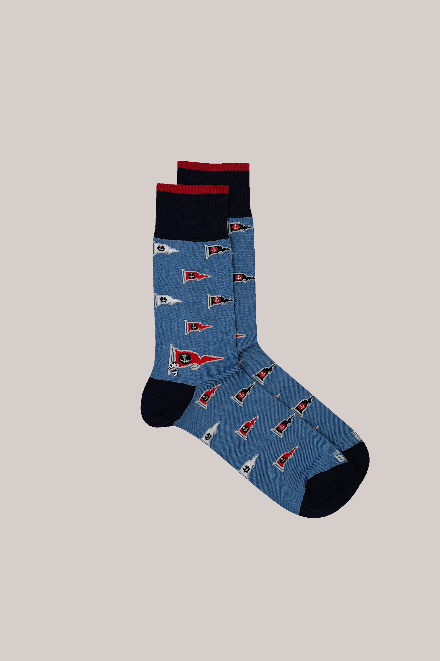 CALZE SNOOPY BANDIERINE ALLOVER SHORT BLUE JEANS