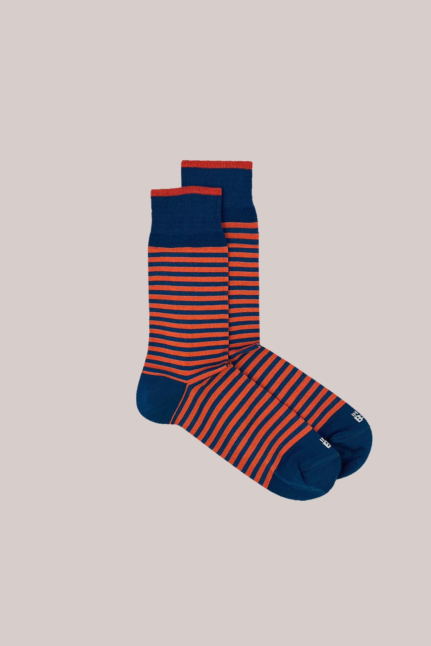 CALZE STRIPES BICOLOR SHORT OTTANIO/ARANCIONE SCURO