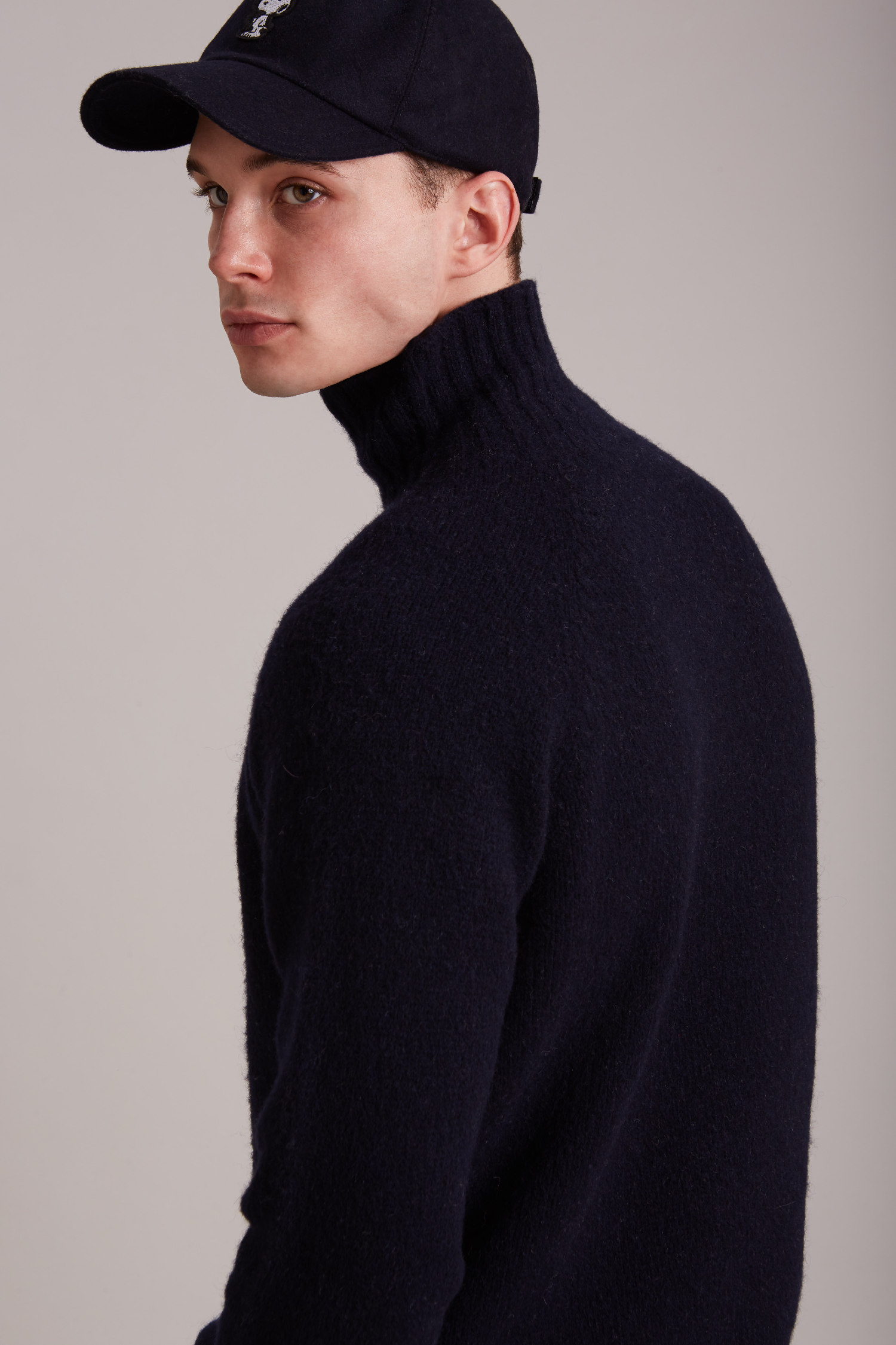 MAGLIA DOLCEVITA RECYCLE TINTA UNITA BLU