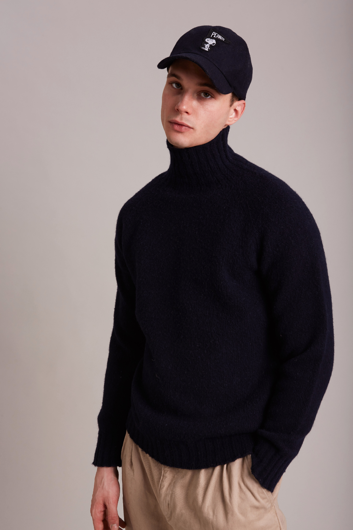 MAGLIA DOLCEVITA RECYCLE TINTA UNITA BLU