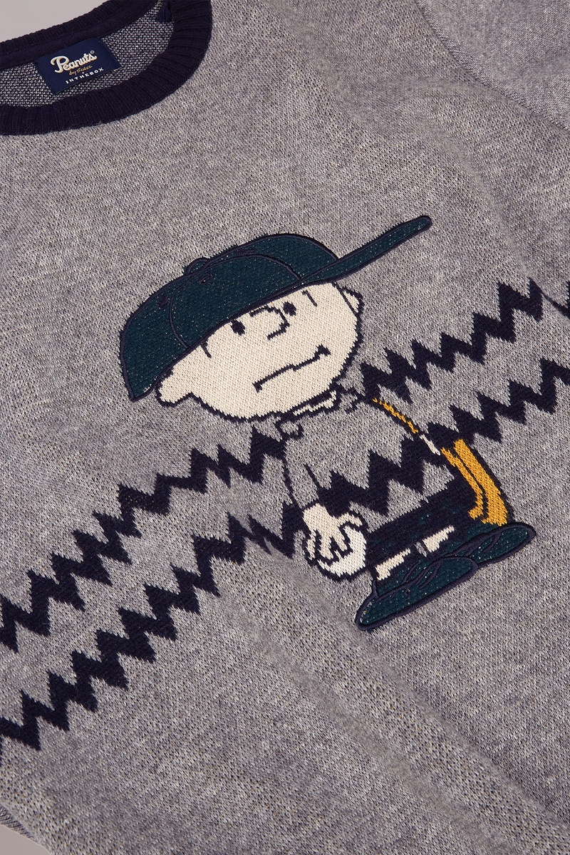 MAGLIA CHARLIE BROWN GRIGIO MELANGE