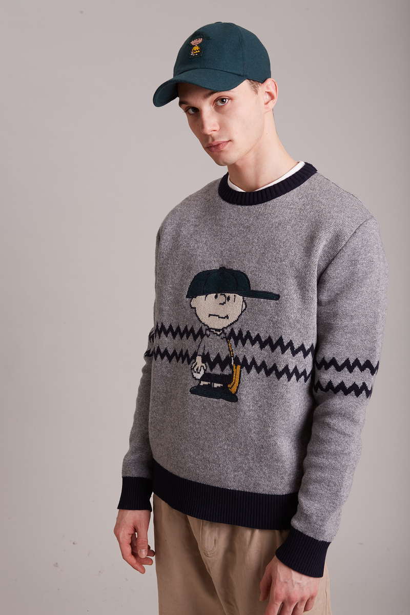 MAGLIA CHARLIE BROWN GRIGIO MELANGE