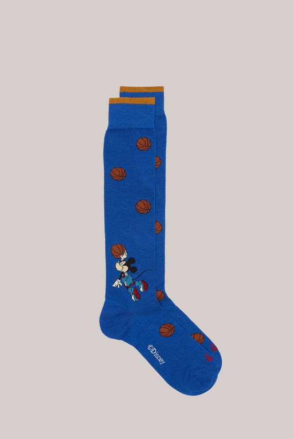 CALZE LUNGHE FANTASIA MICKEY BASKET ROYAL BLUE