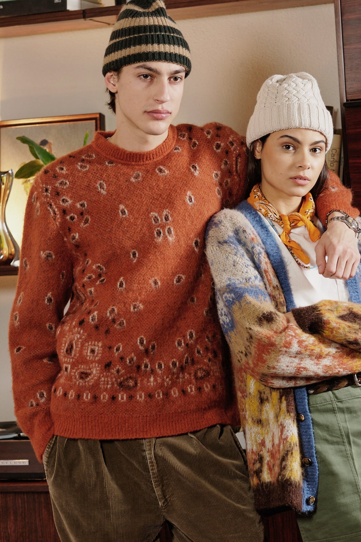 MAGLIA ALPACA BANDANA ARANCIO