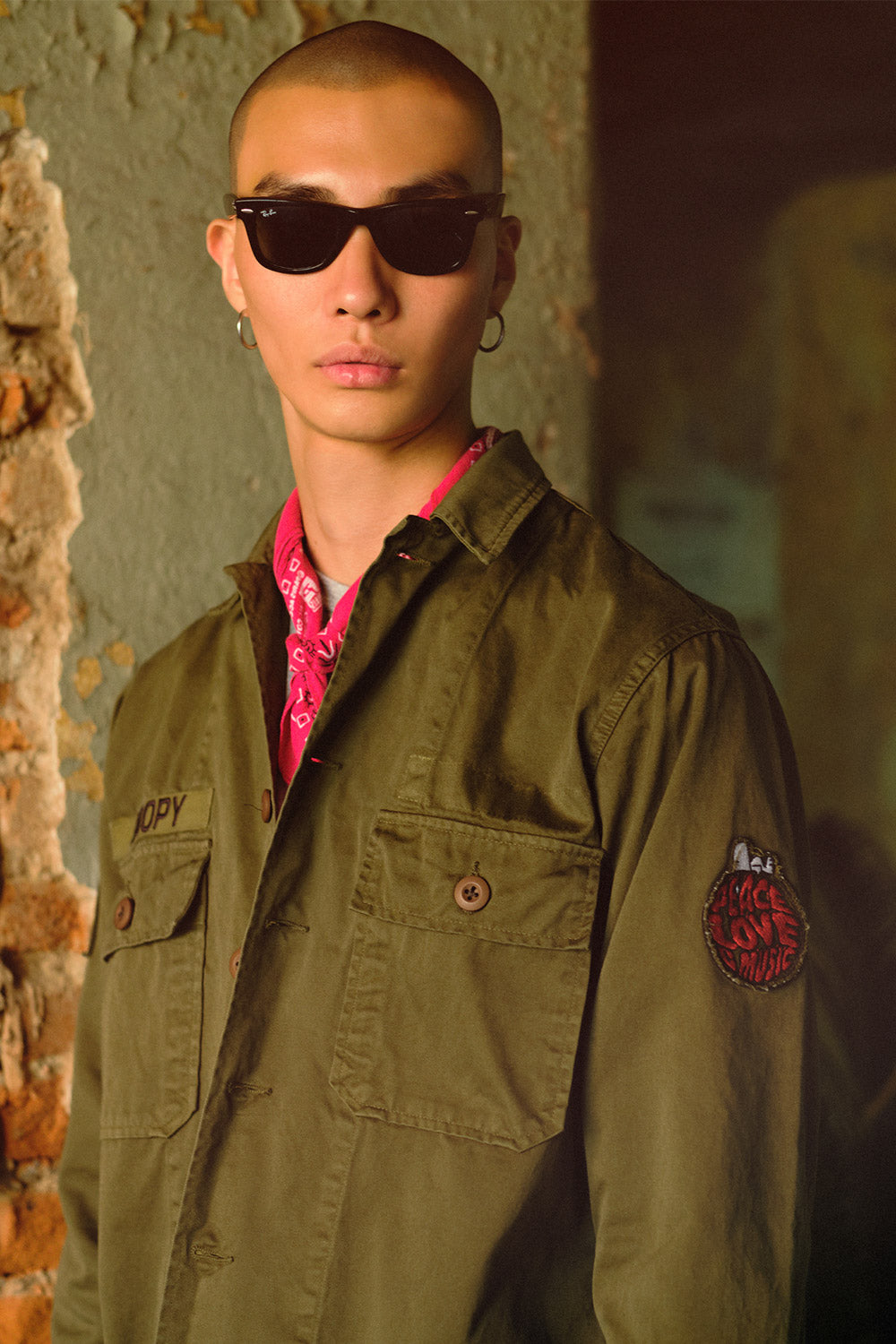 CAMICIA WOODSTOCK VERDE MILITARE