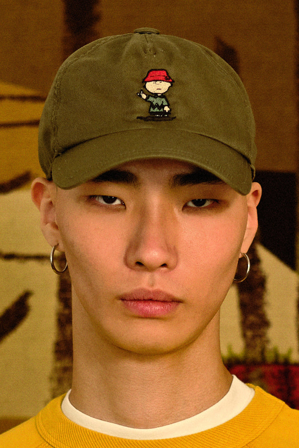 CAPPELLO BASEBALL CHARLIE BROWN VERDE MILITARE